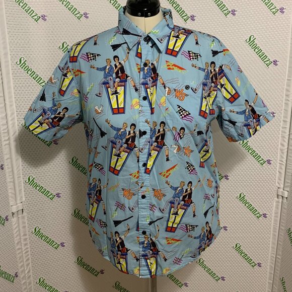 Middle Of Beyond Button Down Shirt Bill & Ted's Excellent Adventure MOB Mens XL - Picture 1 of 4
